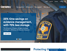 Tablet Screenshot of genetec.com